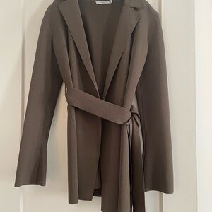 MM Lafleur Long Cardigan Merritt Jardigan Ash Brown Size Small Office